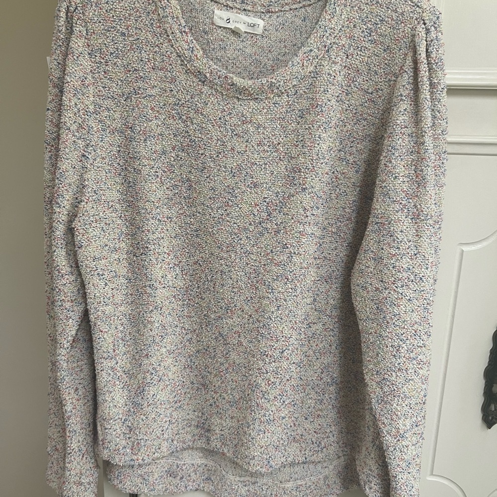 Lou & Grey Cream Crew Neck Sweater Soft Knit